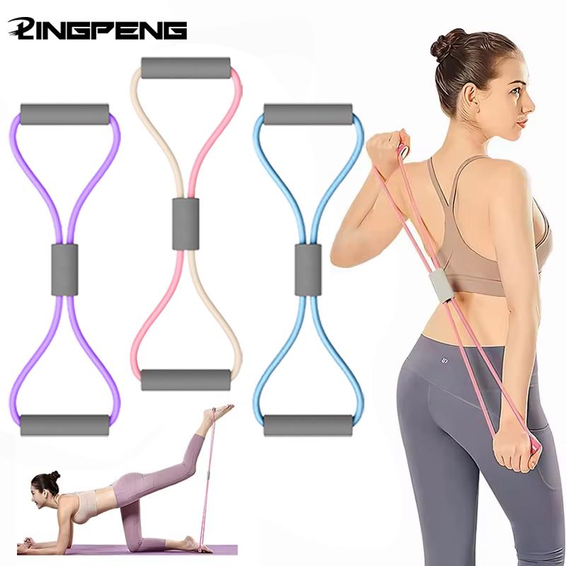 1Pcs Home Gym Elastic Band Por - огляд і ціна Figure 8 Resistance Band