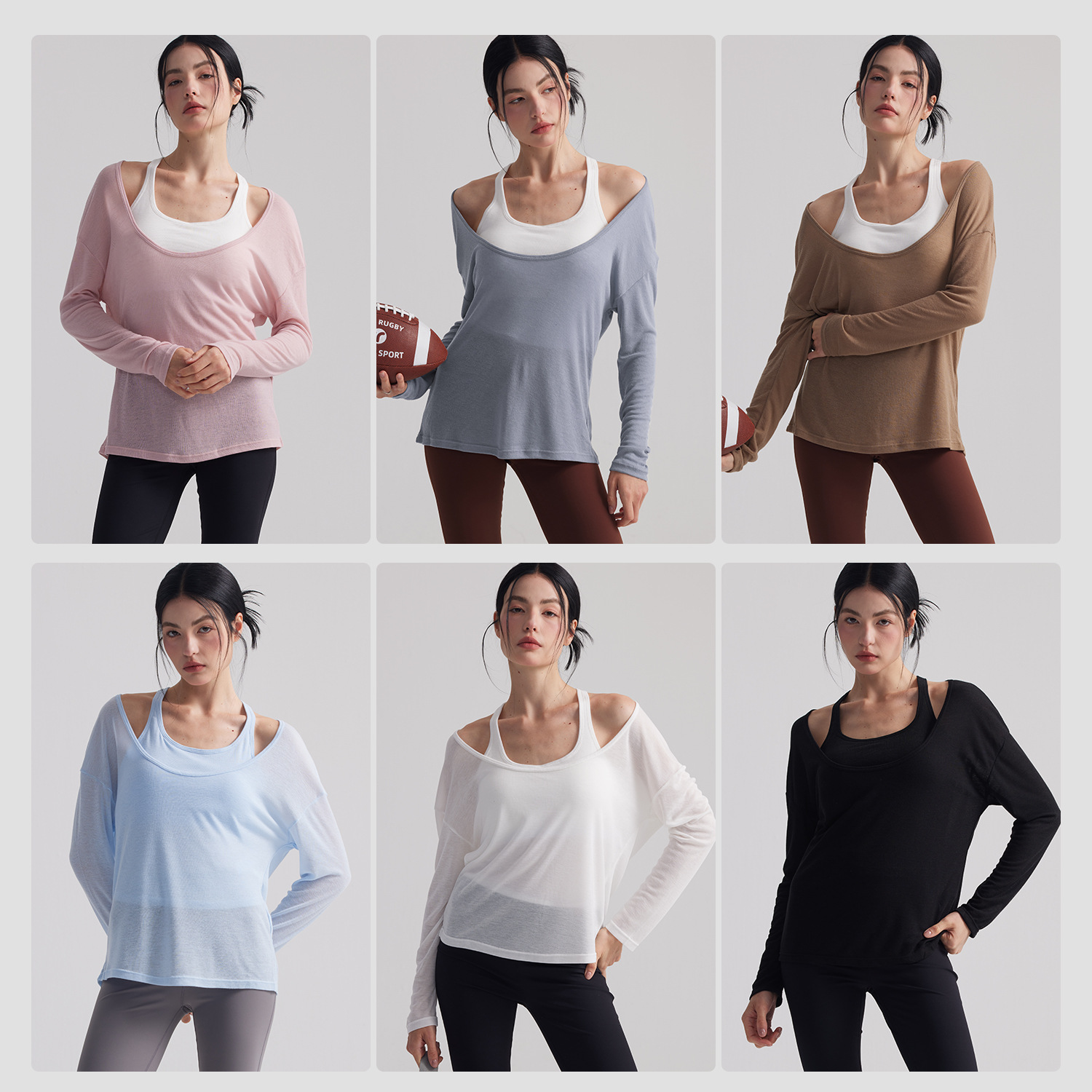 Women Loose Semi Sheer Long Sl - огляд і ціна Yoga Fitness Outfit