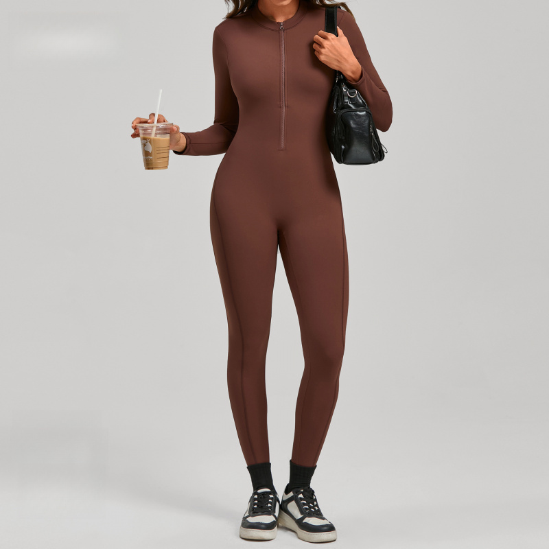 Zippered Long Sleeve Nude Feel - огляд і ціна Yoga Fitness Outfit