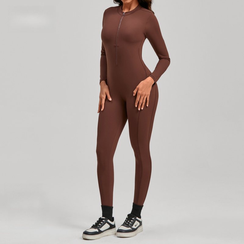 Zippered Long Sleeve Nude Feel - огляд і ціна Yoga Fitness Outfit